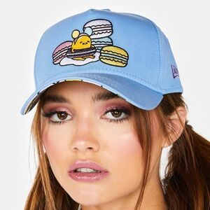 NWT Tokidoki x Gudetama: Light Blue Gudetamacaron Embroidered SnapBack Hat
